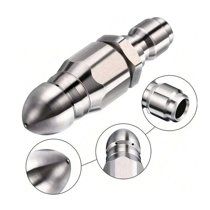 Drain Nozzle Stainless Steel Pointed Tip & Angled Jets