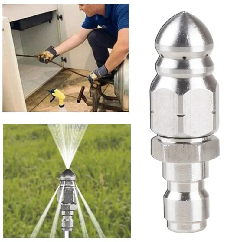 Drain Nozzle Stainless Steel Pointed Tip & Angled Jets