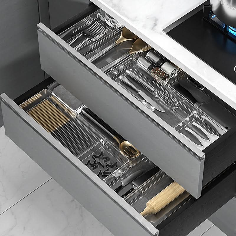 Drawer Organizer Adjustable Compartments Durable Plastic