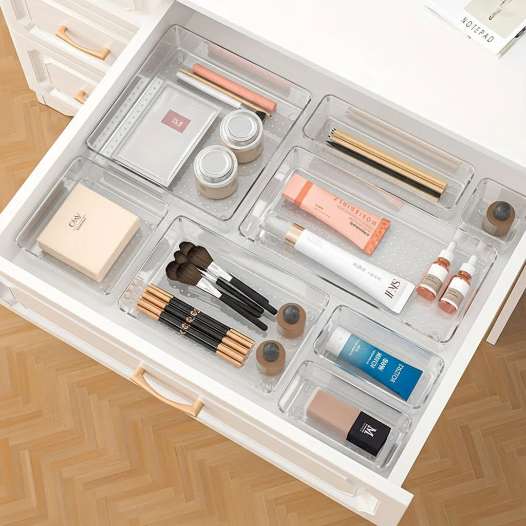 Drawer Organizer Tray Set Tessellating Removable Easy Clean