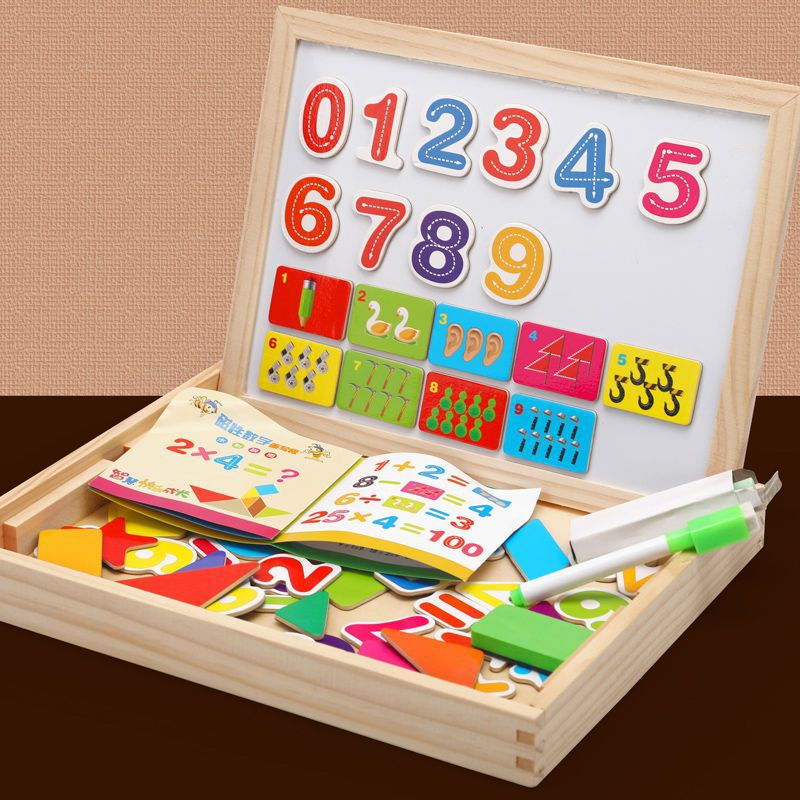 Drawing Board Magnetic Whiteboard & Chalkboard Beechwood Frame