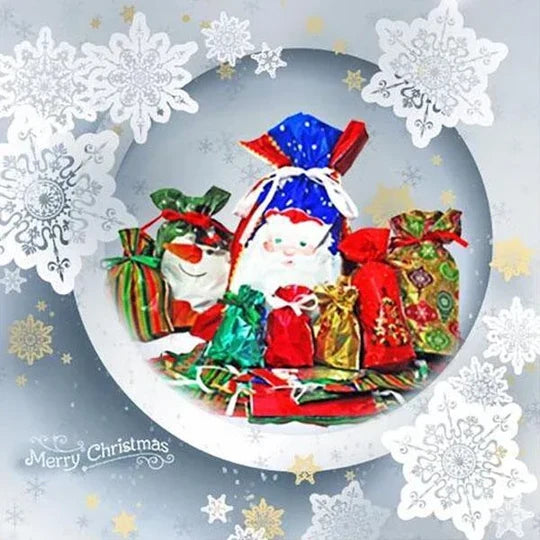 Drawstring Gift Bags Christmas Reusable & Tear-Resistant 15-Pack