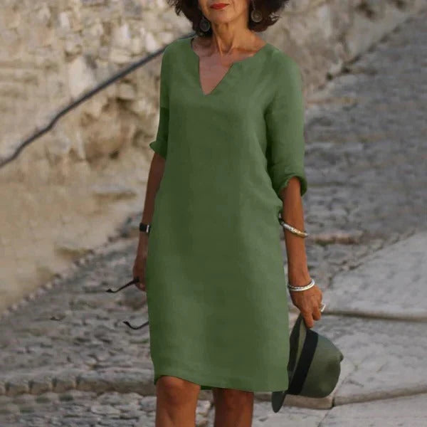Dress Pullover Loose Fit Breathable Cotton-Poly Blend