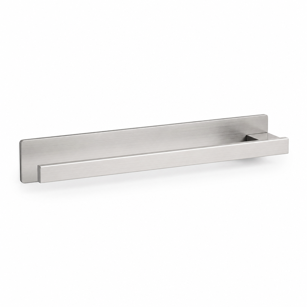 Drill-Free Adhesive Brushed Stainless Steel Towel Bar