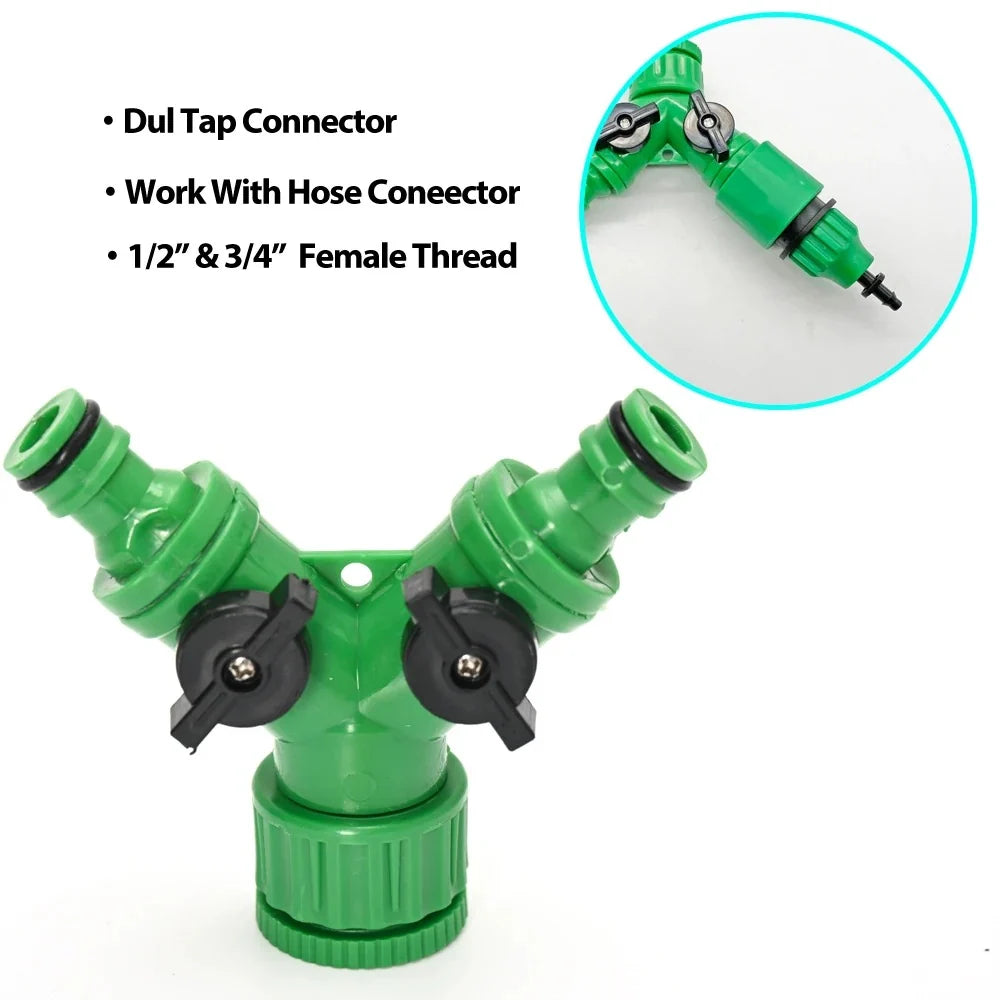 Drip Irrigation System Programmable Timer & Adjustable 8-Hole Heads