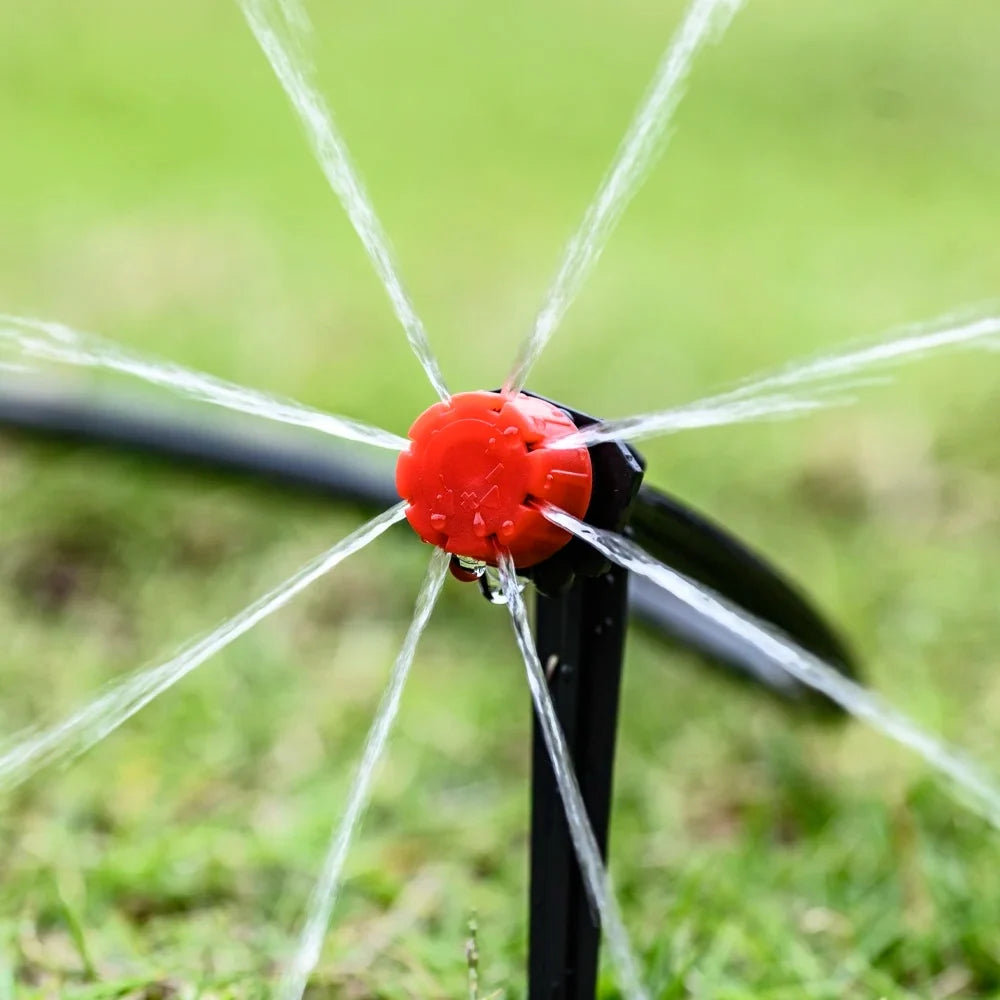Drip Irrigation System Programmable Timer & Adjustable 8-Hole Heads