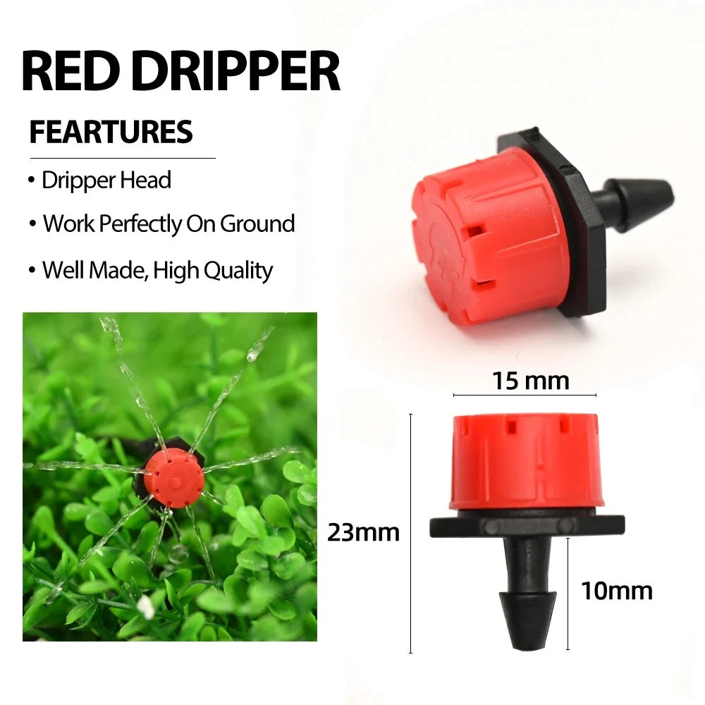 Drip Irrigation System Programmable Timer & Adjustable 8-Hole Heads