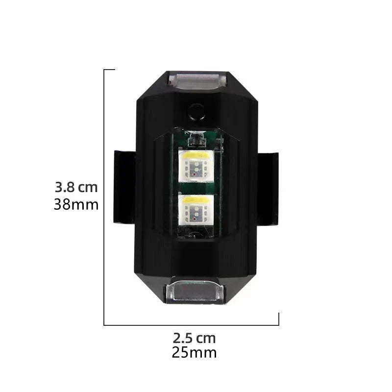 Drone Strobe Light Multicolor Flashing USB Rechargeable