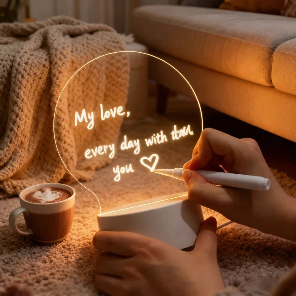 Dry-Erase Sign Warm LED USB-Powered