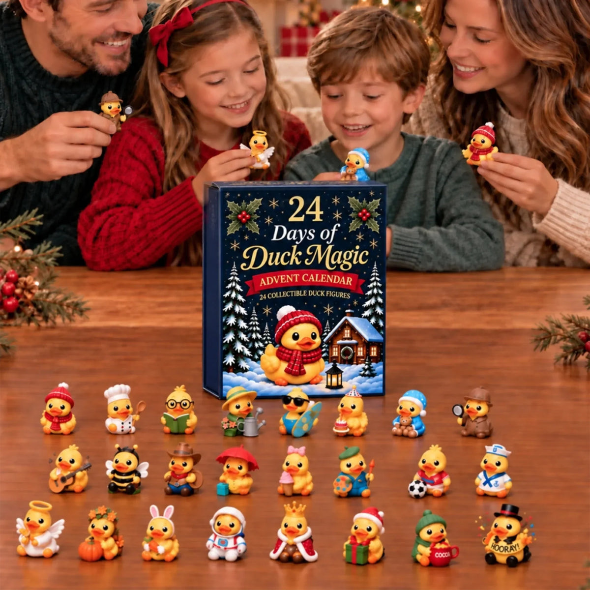Duck Advent Calendar 24 Festive Collectible Figures