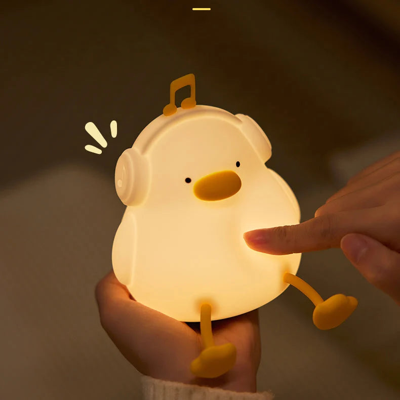 Duck Night Light Silicone Warm LED Phone Stand