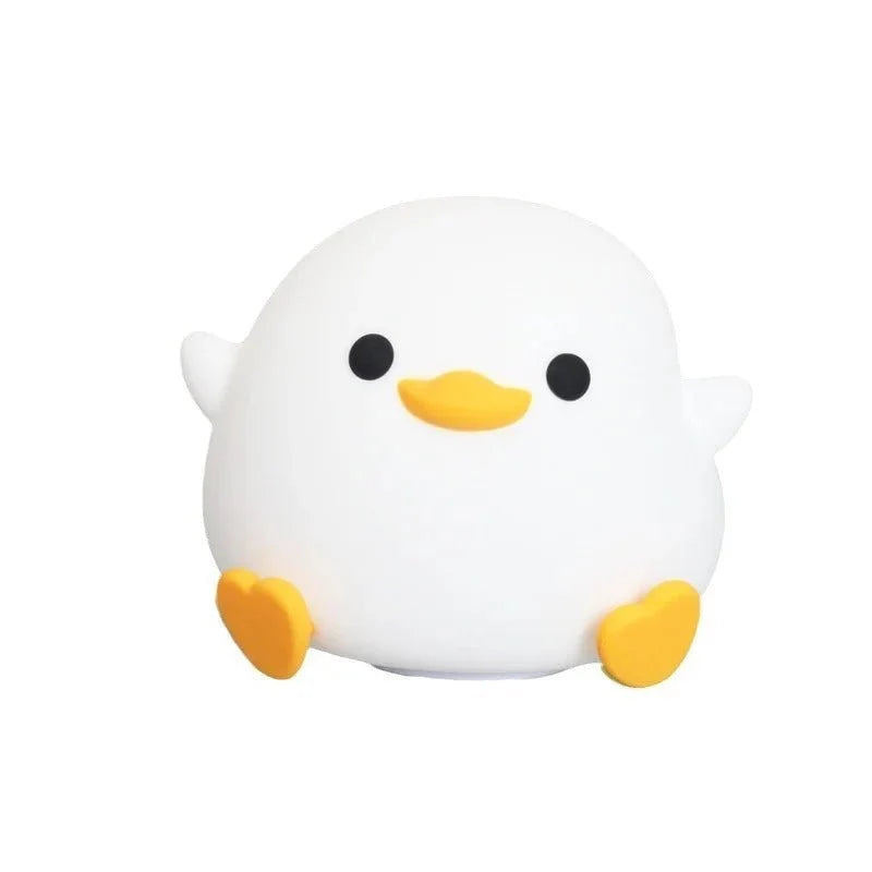 Duck Night Light Soft Silicone USB Rechargeable Tap Control