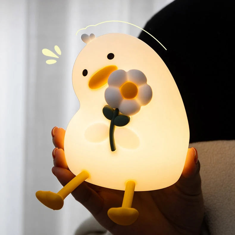 Duck Night Light Soft Silicone Warm LED Glow