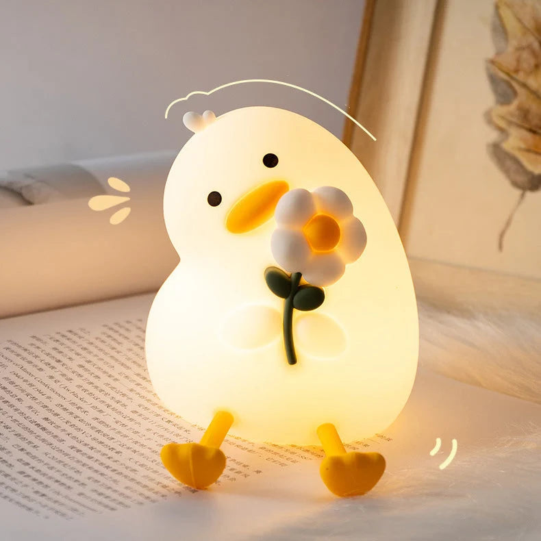 Duck Night Light Soft Silicone Warm LED Glow