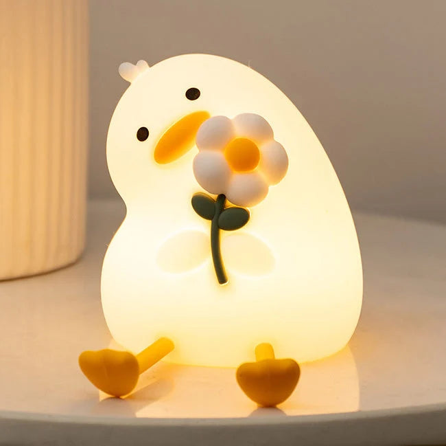 Duck Night Light Soft Silicone Warm LED Glow