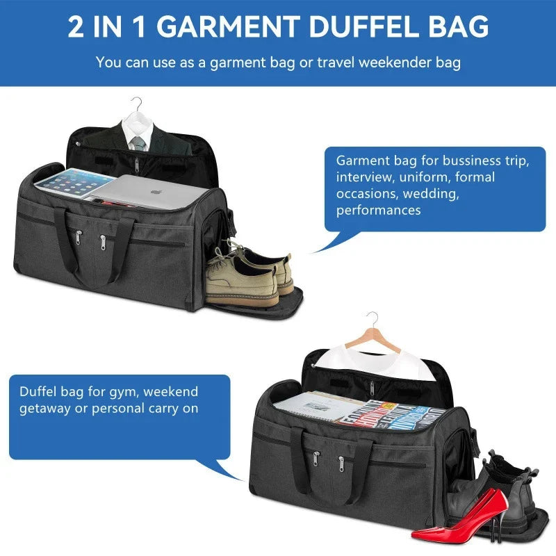 Duffel Bag Large Capacity Multiple Pockets & Adjustable Strap