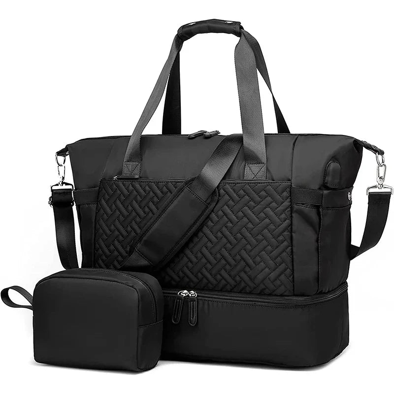 Duffel Bag Multi-Compartment Shoe Compartment & USB Port