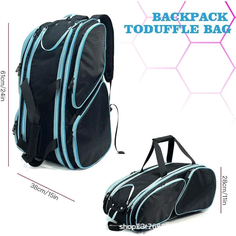Duffel Bag Multi-Compartment Water-Resistant Polyester Padded Shoulder Strap