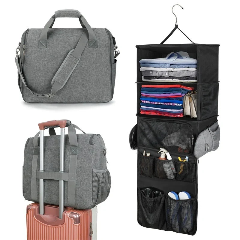 Duffel Bag Multi-Compartment Water-Resistant Removable Shoulder Strap