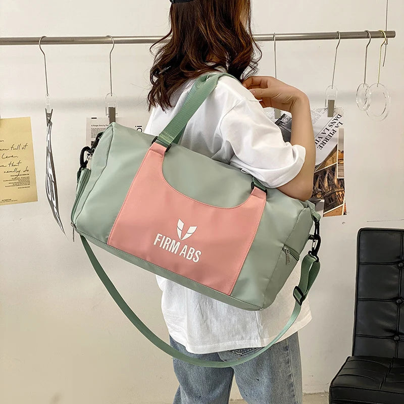 Duffel Bag Recycled Fabric Multiple Compartments Padded Strap