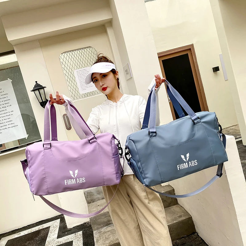 Duffel Bag Recycled Fabric Multiple Compartments Padded Strap