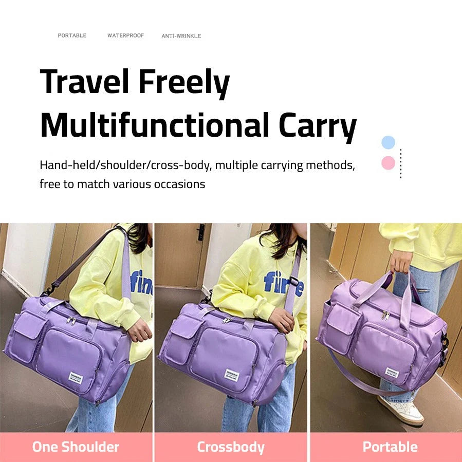 Duffel Bag Separate Shoe Compartment Water-Repellent Design