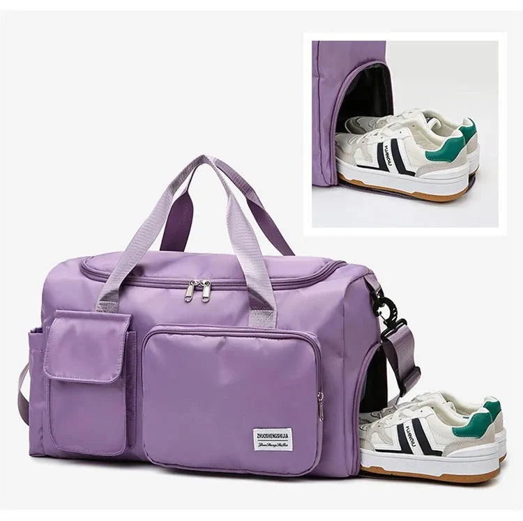 Duffel Bag Separate Shoe Compartment Water-Repellent Design