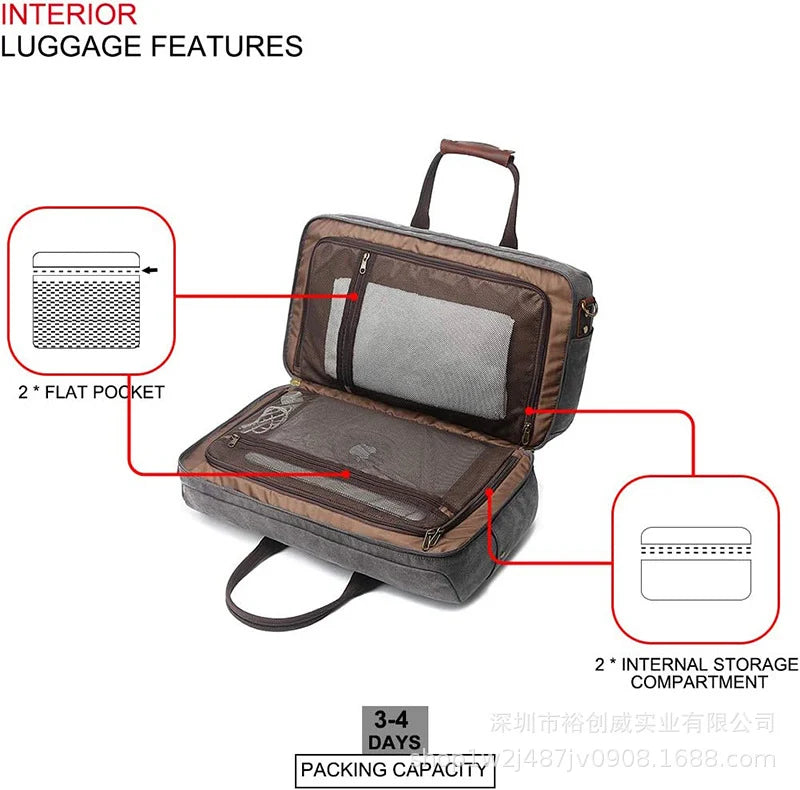 Duffel Bag Spacious Interior Multiple Pockets & Adjustable Strap