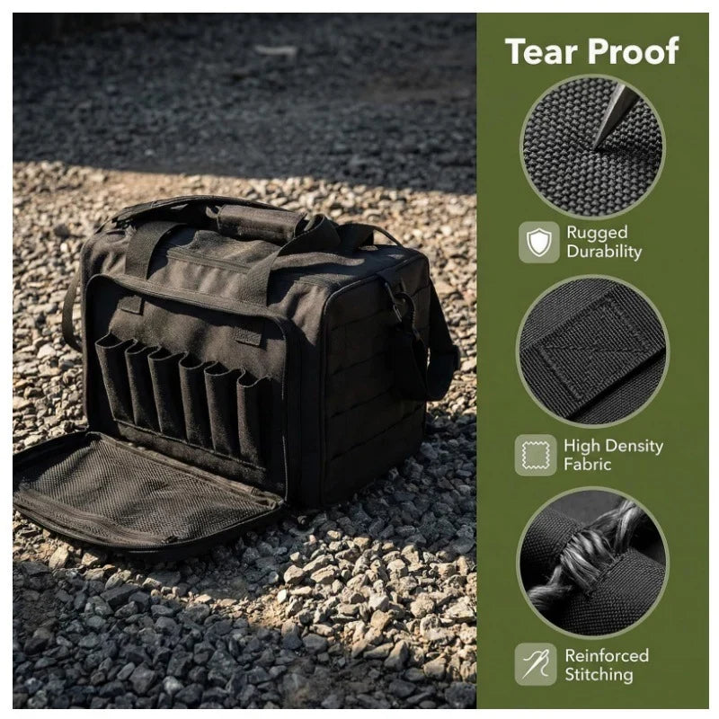 Duffel Bag Tear-Resistant Fabric Multiple Pockets & Adjustable Straps