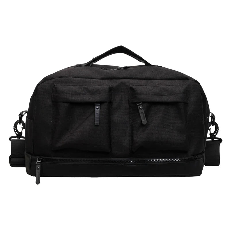 Duffel Bag Water-Resistant Exterior Zipper Pockets & Padded Strap