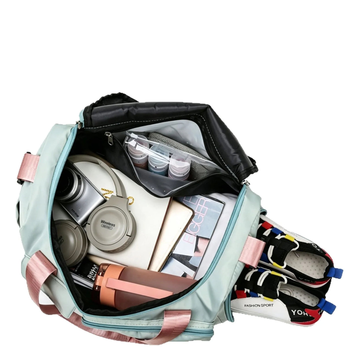 Duffel Bag Water-Resistant Spacious Shoe Pocket