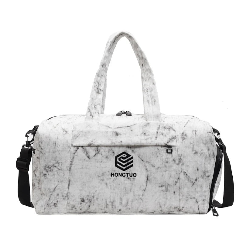 Duffle Bag Canvas Multiple Pockets Adjustable Padded Strap