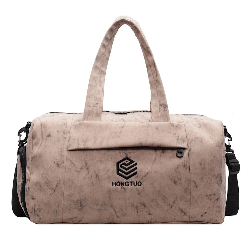 Duffle Bag Canvas Multiple Pockets Adjustable Padded Strap