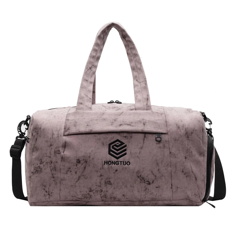 Duffle Bag Canvas Multiple Pockets Adjustable Padded Strap