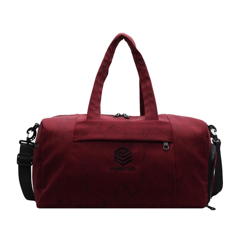 Duffle Bag Canvas Multiple Pockets Adjustable Padded Strap
