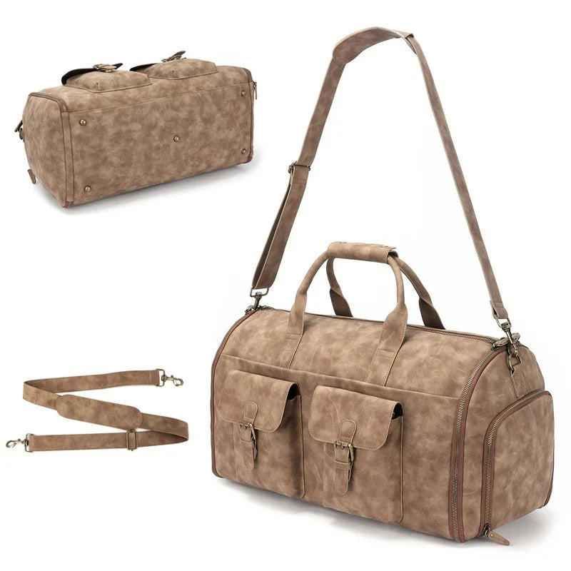 Duffle Bag Large Capacity Multiple Pockets & Detachable Strap
