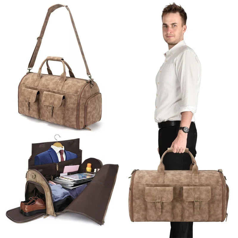 Duffle Bag Large Capacity Multiple Pockets & Detachable Strap