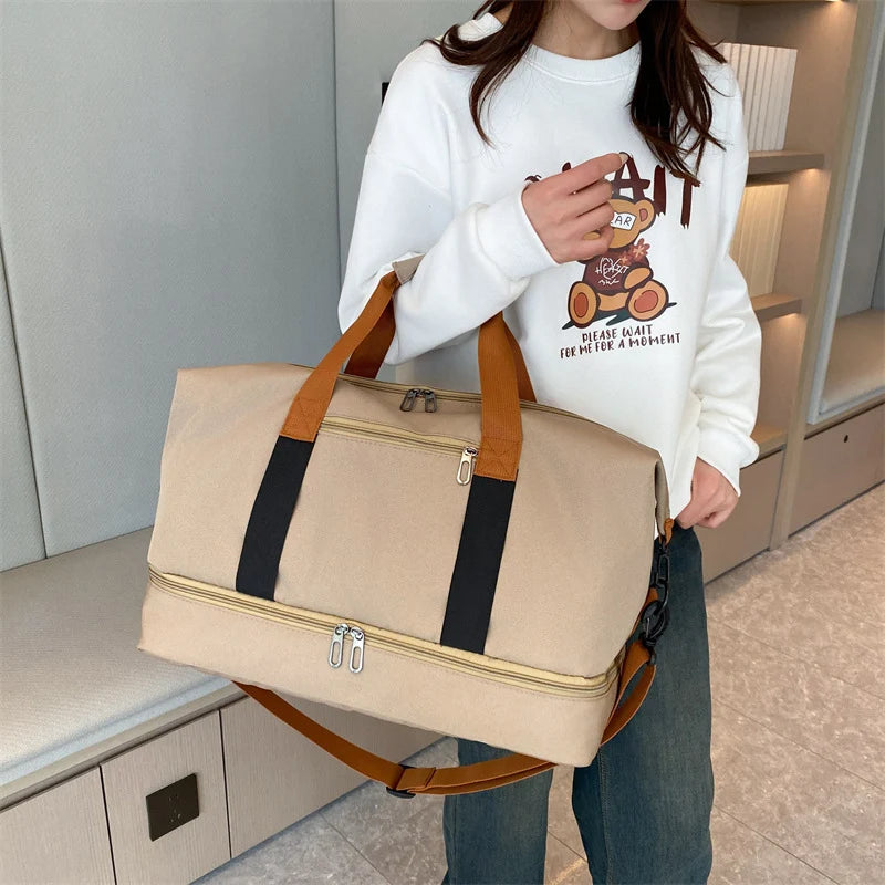 Duffle Bag Large Capacity Water-Resistant Padded Shoulder Straps