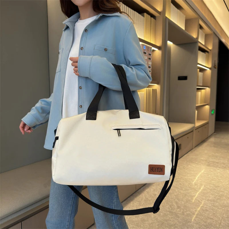 Duffle Bag Large Water-Resistant Multiple Pockets & Detachable Strap