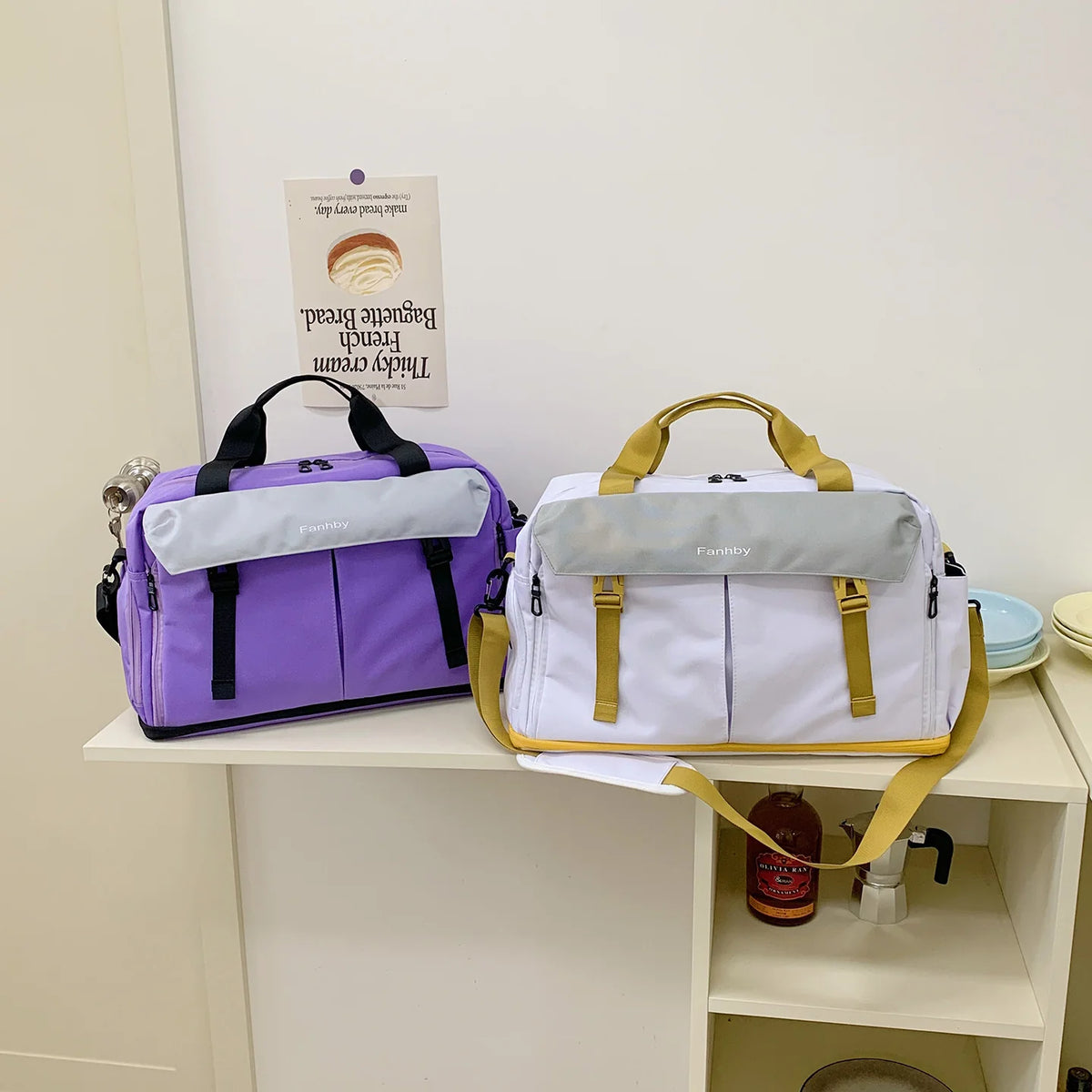 Duffle Bag Spacious Interior Multiple Pockets Padded Shoulder Straps