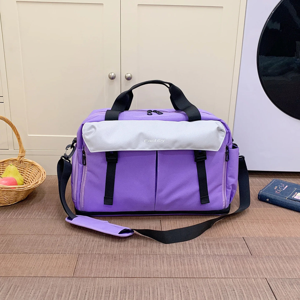 Duffle Bag Spacious Interior Multiple Pockets Padded Shoulder Straps