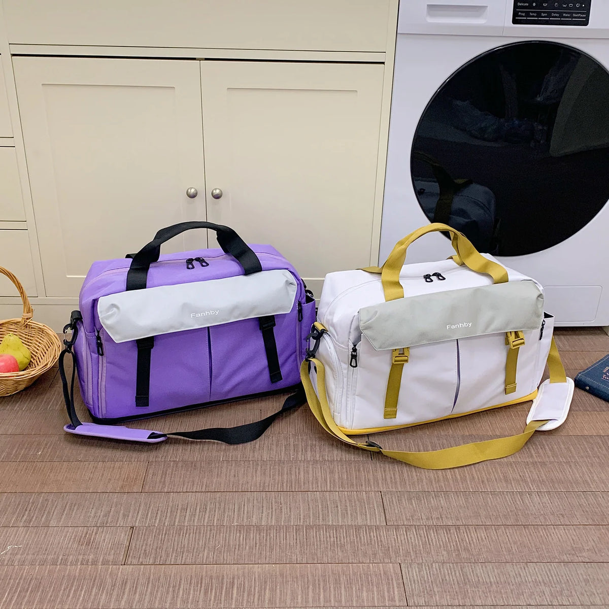 Duffle Bag Spacious Interior Multiple Pockets Padded Shoulder Straps