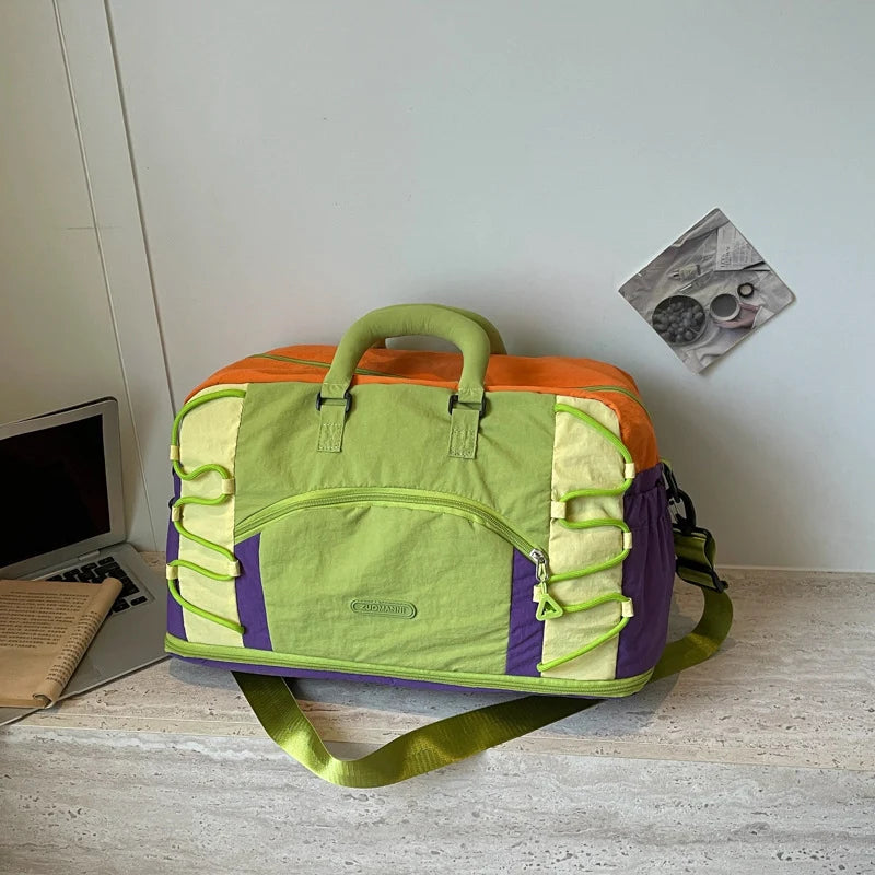 Duffle Bag Spacious Multi-Pocket Padded Handles & Adjustable Strap