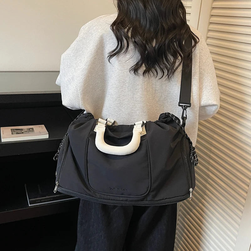 Duffle Bag Water-Resistant Detachable Shoulder Strap & Dual Handles