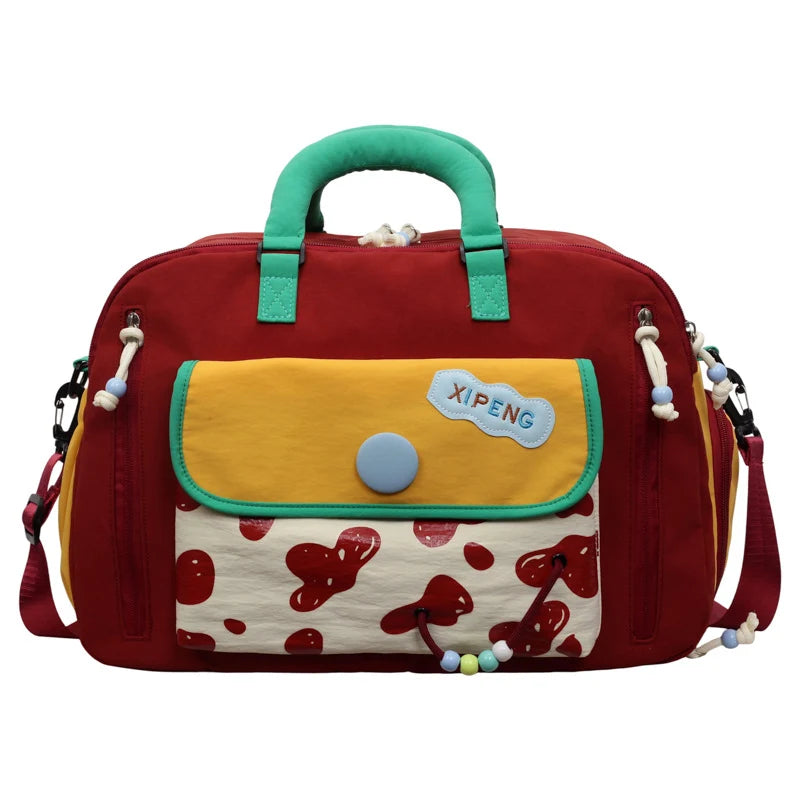 Duffle Bag Water-Resistant Multi-Pocket Padded Handles & Adjustable Strap