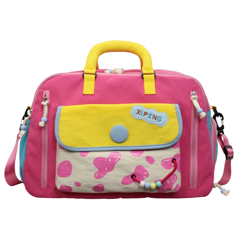 Duffle Bag Water-Resistant Multi-Pocket Padded Handles & Adjustable Strap