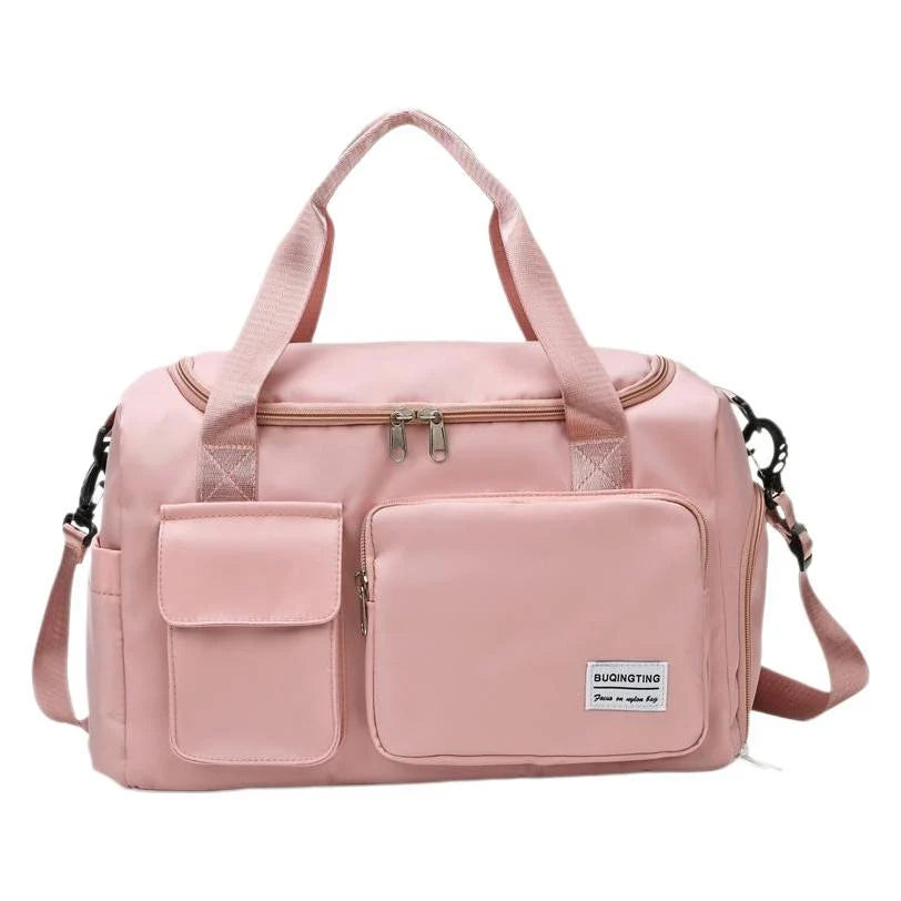 Duffle Bag Water-Resistant Multi-Pocket Shoulder Strap & Handles