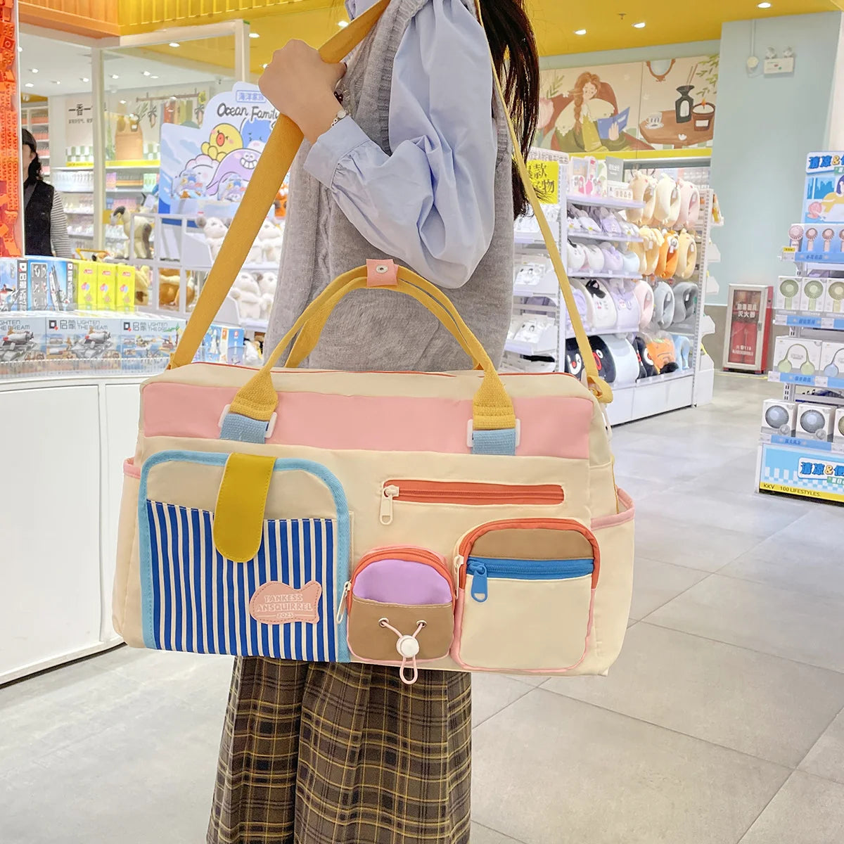 Duffle Bag Water-Resistant Multiple Compartments & Adjustable Strap