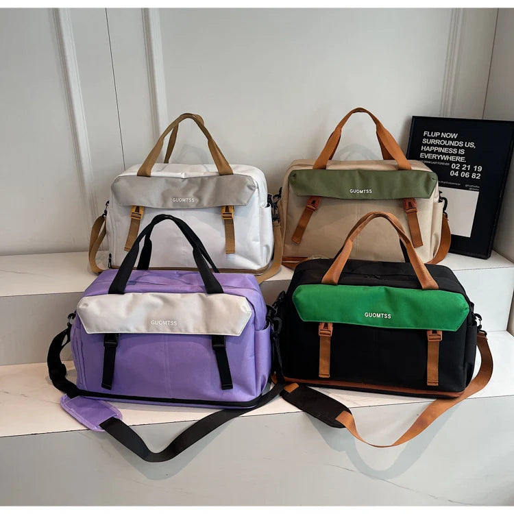 Duffle Bag Water-Resistant Multiple Compartments & Padded Strap