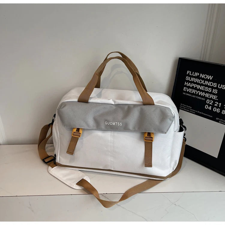Duffle Bag Water-Resistant Multiple Compartments & Padded Strap